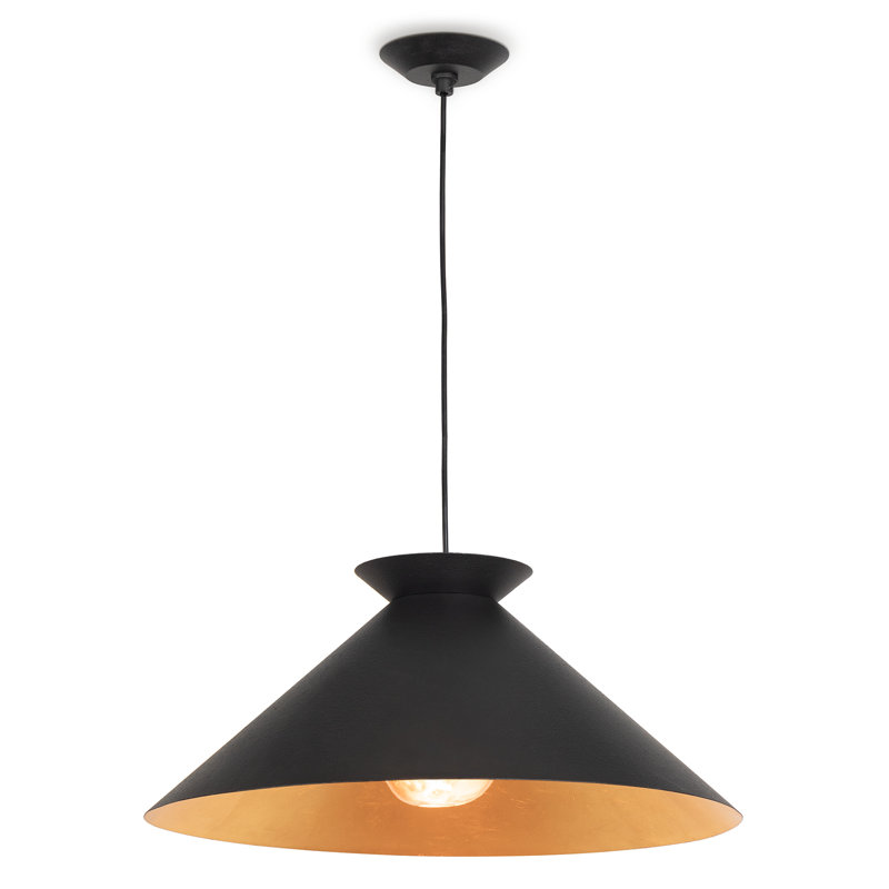 Viggo 1 - Light Pendant, 10.25" H x 24" W x 24" D, Blackened Steel