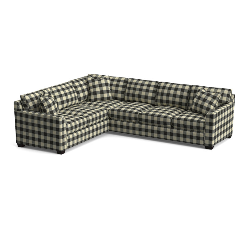 Frye L-Sectional, Java, Black Buffalo Check; 0120-81, Left Hand Facing
