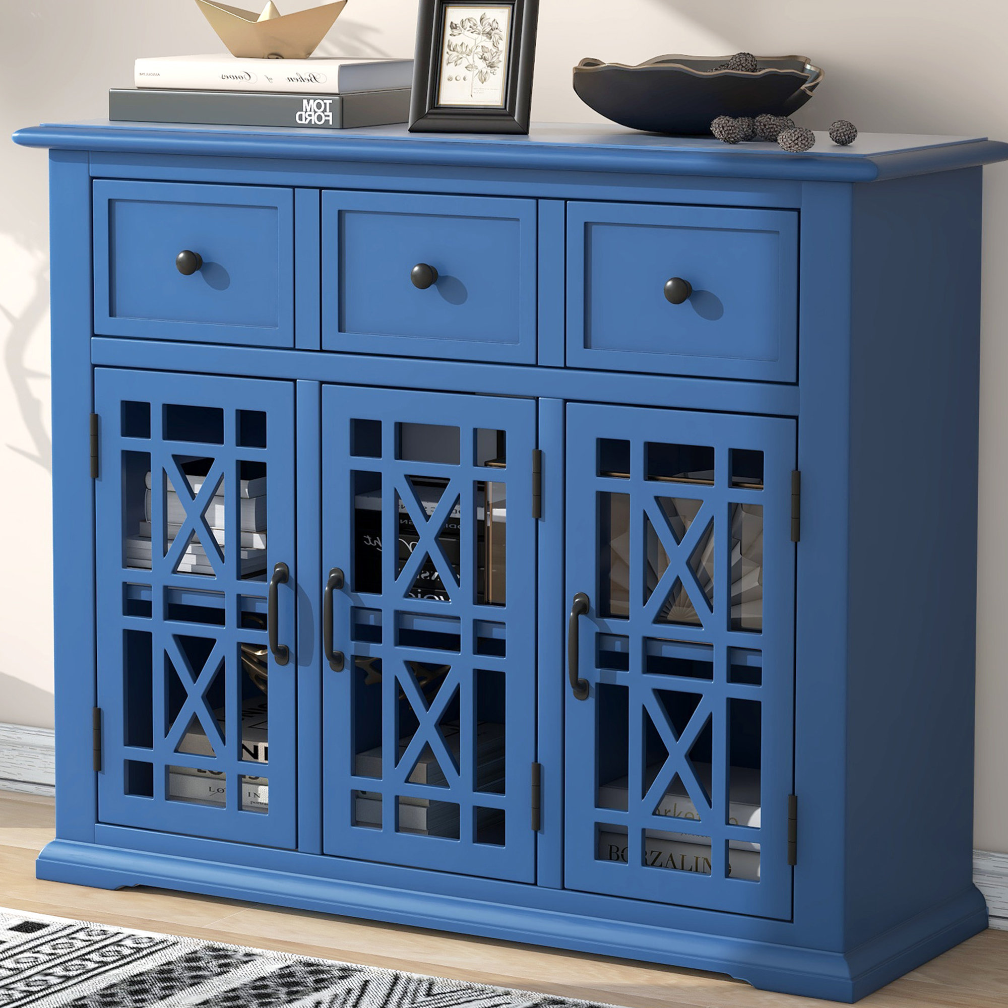 Red Barrel Studio Zohe 3Door Vintage Accent Entryway