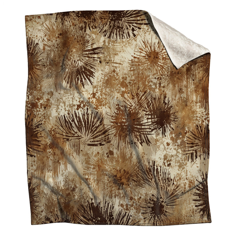 Brown Abstract Splatter Blankets, 50in W x 60in H