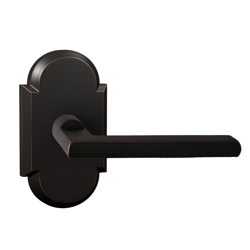 Faux levier Bravura 939-G2 sur rosette arquée en bronze huilé, Bronze frotté à l'huile