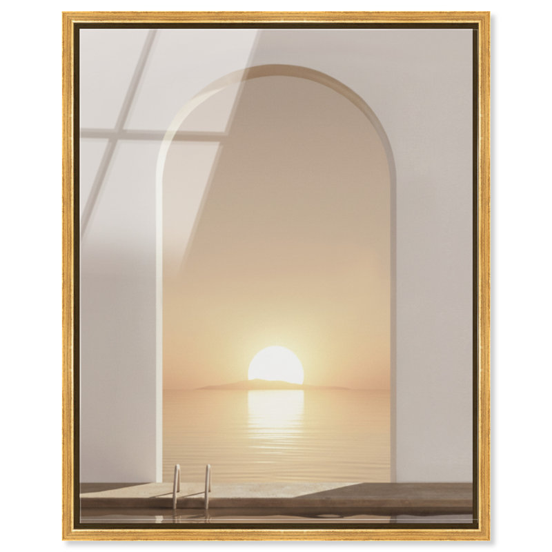 Sunset Warmth High-Gloss Frameless Acrylic Glass Wall Art Landscape & Nature Print by Oliver Gal, Ready to Hang, 16 x 20