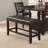 Counter Height 1Pc Bench Dining Room Black Faux Leather Cushion Tufted Seat Wooden Base Comfort Seat Kitchen Dining-108451928