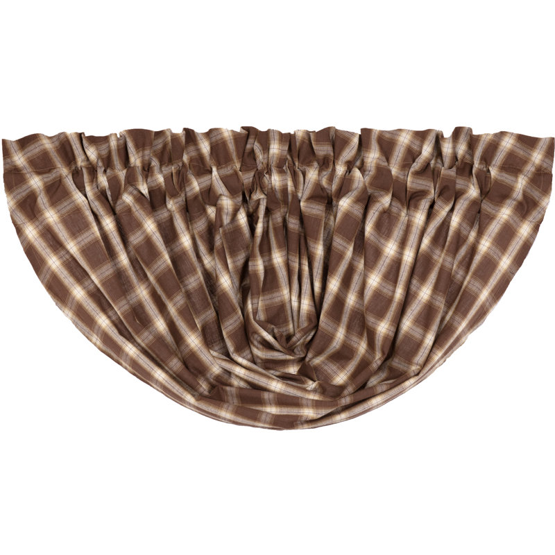 Dissay Cotton Plaid Balloon Window Valance