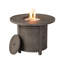 Spirit 36" Round Gas Fire Pit Chat Table With Clear Glass Fire Beads