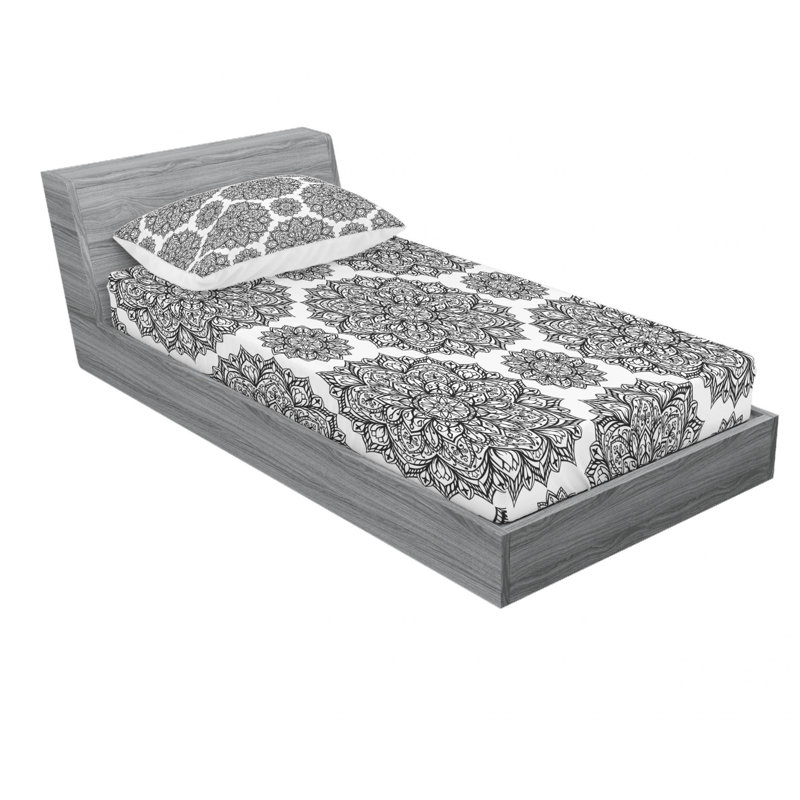 Ensemble de draps Symmetrique, Ensemble de draps pour lit simple avec drap-housse