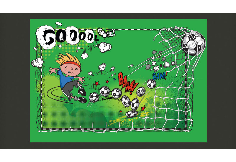 The First Goal 2.45m x 350cm Wallpaper, 400 cm x 280 cm