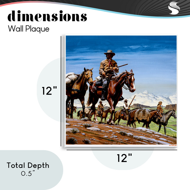 Santa Fe Trail Cowboys, plaque murale, design par Wind River Studios