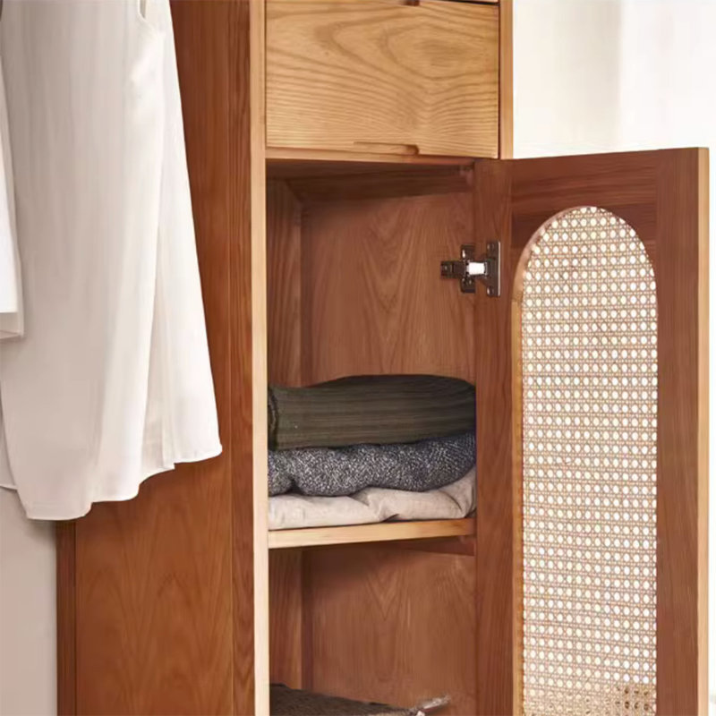Portemanteau en bois massif avec rangement durable, Brun