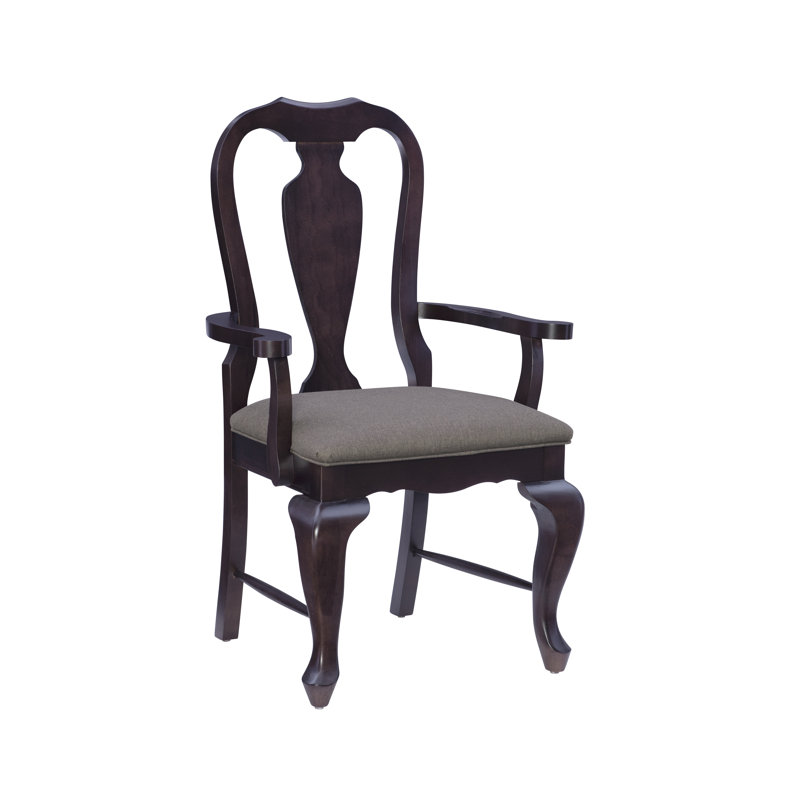 Andreka Queen Anne Arm Chair Solid Beechwood Upholstered Seat