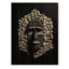 Impression de masque tribal africain noir et blanc II sur bois naturel-337347874