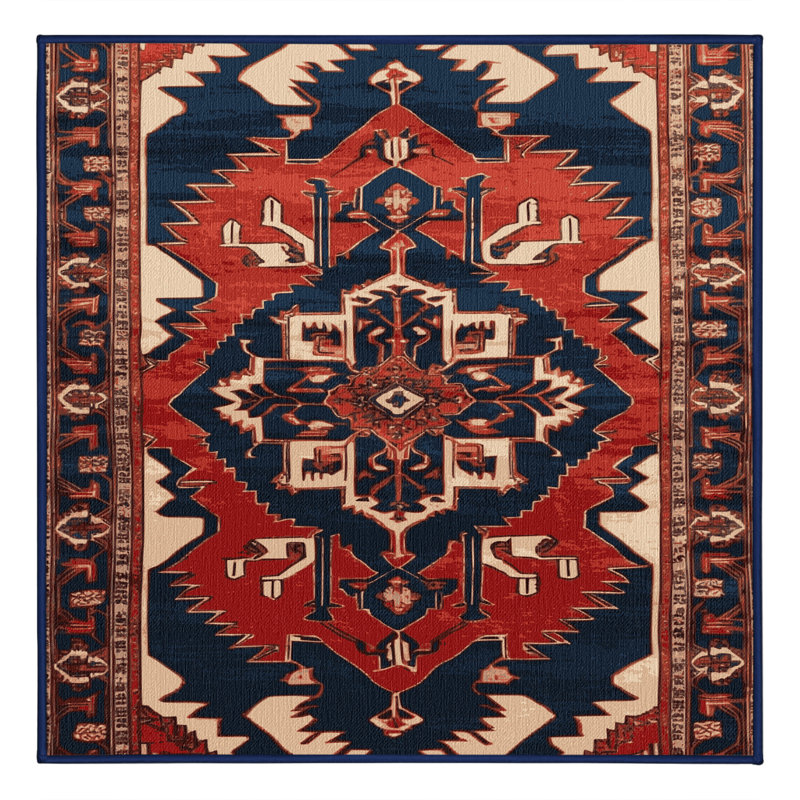 Tapis mauve lavable à la machine, Carré 8 pi