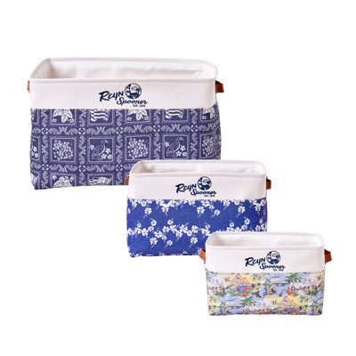 Panier en tissu imprimé Kona Coast par Reyn Spooner 50th State Flower, Transpacific 40's, Lahaina Sailor