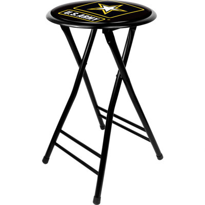 U.S. Army Upholstered Counter Stool with Metal Frame