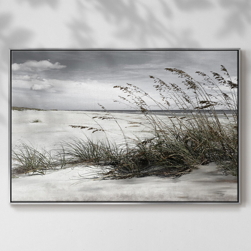 «Neutral Sea Oats», reproduction sur toile flottante, H 17 po x l 25 po x P 2 po, Argent