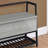 Bench, Entryway, Hallway, Storage, 42" Rectangular,  Laminate,  Metal, Contemporary, Modern-1460510013
