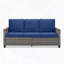 Canapé en osier de 69,7 po de large à assise profonde et coussins de 4 po de largeur-819550915