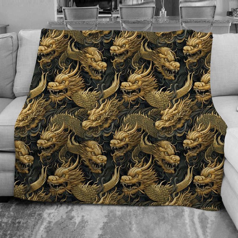  Dragon Fleece Blanket, Throw