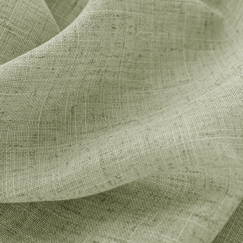 Toyoko Linen Blend Semi-Sheer Back Tab Curtains, 52" W x 108" L, Sage