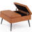 30" Oversized Upholstered Storage Ottoman Cognac Brown-347242647