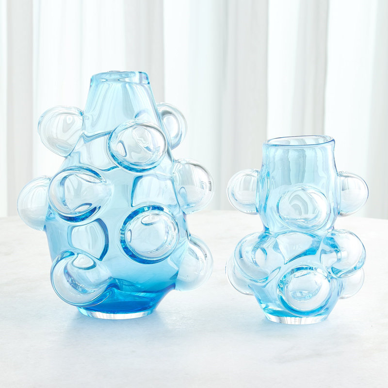 Glass Table Vase, Overall Height- 6.75"