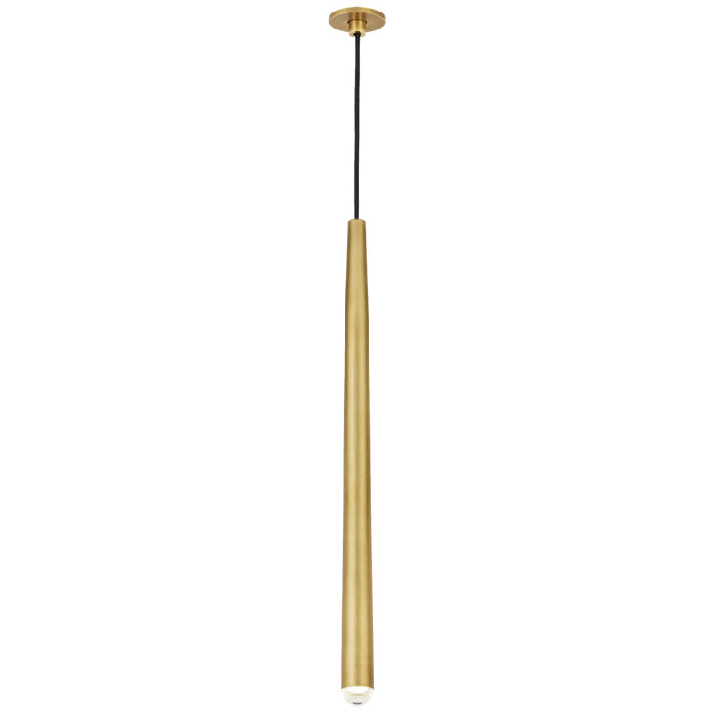 Pylon 1 - Light LED Pendant, Natural Brass