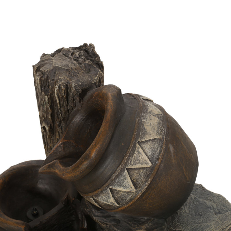 Daley Weather Resistant Floor Fountain with Light