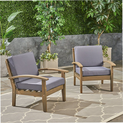 Patio Wood Frame Dining Chairs