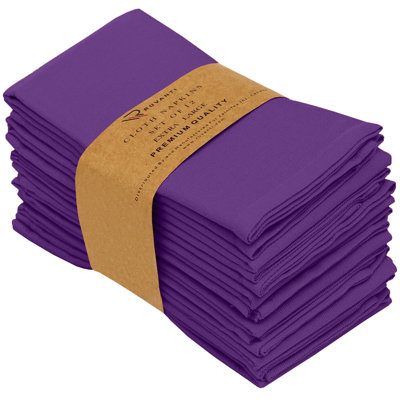 Serviettes en polyester et coton