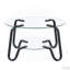 Table basse à structure métallique en verre trempé double couche-113730642