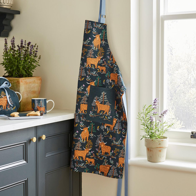 Connie The Cow Floral Cotton Bib Apron