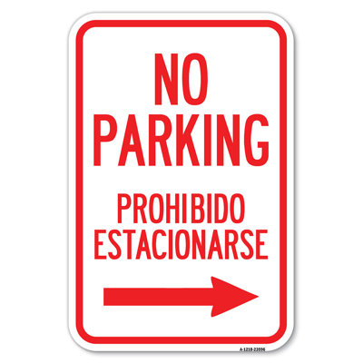 No Parking Prohibido Estacionarse (With Left Arrow)/23596
