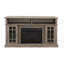 Meuble télé classique avec console de divertissement moderne et foyer encastré avec espace de rangement ouvert et fermé-470380502