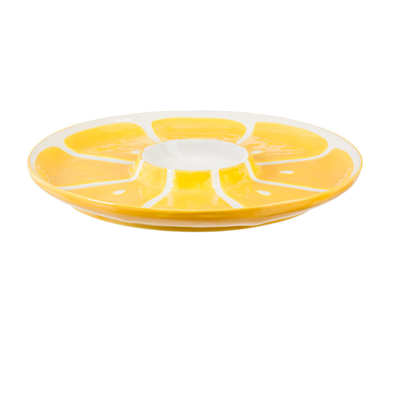 Pastille de chute de citron et plateau dip