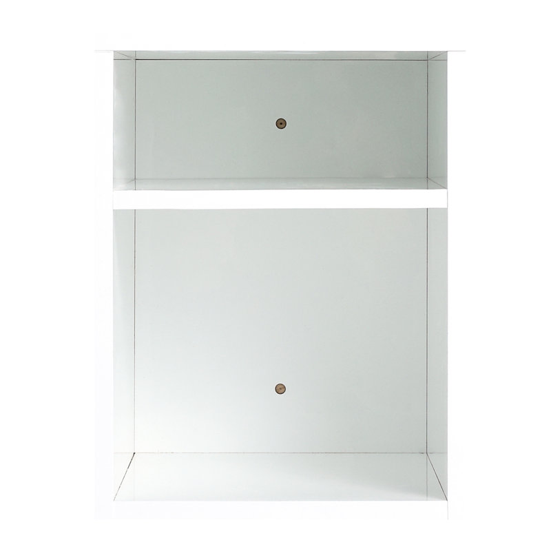 Petites étagères de rangement murales 12 ", blanc brillant - chambre à coucher, salle de bain, cuisine, vestiaire brillant pour espaces de cuisine