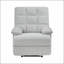 Coussin inclinable carré en velours gris clair-752186260