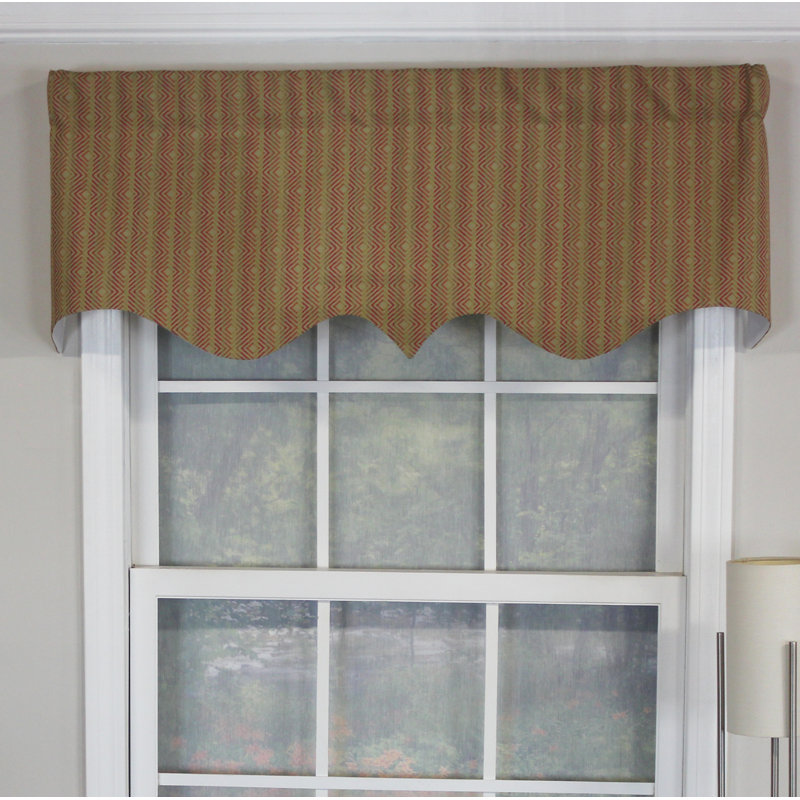 Cotton Striped Pointed Window Valance
