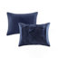 Ensemble d'édredon touffeté 7 pièces grand bleu marine
