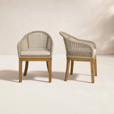 Akiva Patio Dining Armchair with Sunbrella Cushions