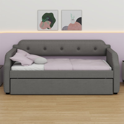 Upholstered Daybed With Trundle by Lark Manor