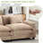 Arale 86'' Wide Comfy Cloud Couch Sectional Loveseat Sofa With Ottoman-1503383862