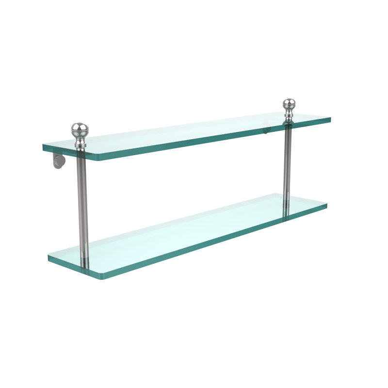 Morosini 2 Piece Tiered Shelf, Polished Chrome