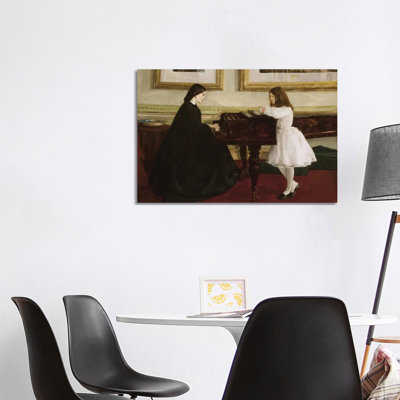 At The Piano - Reproduction d'art mural - Toile tendue