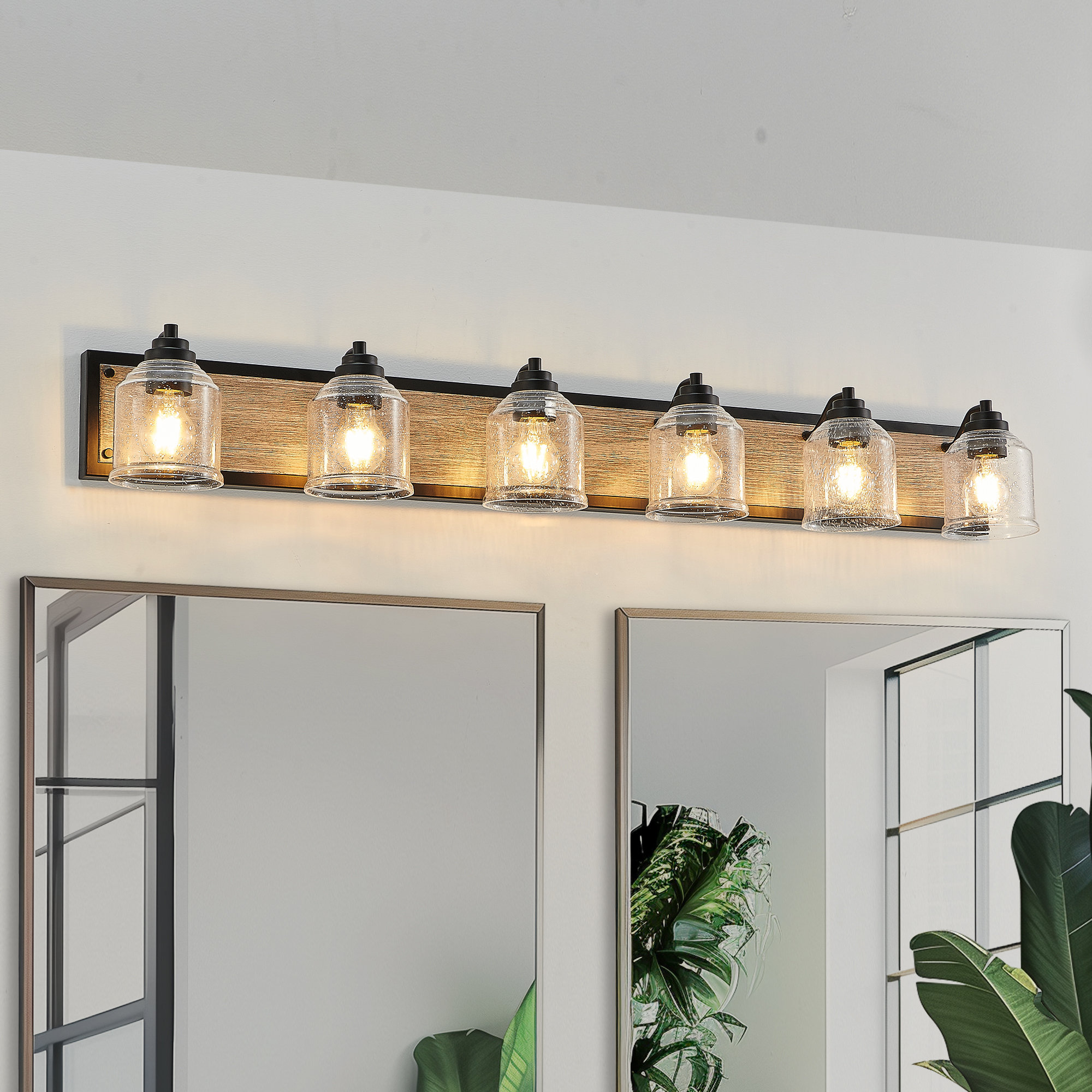 17 Stories Modern Industrial Bathroom Vanity Lighting With Clear Glass ...