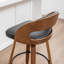 Tabouret de bar et de comptoir pivotant en cuir végétalien Drees-121119404-121119403