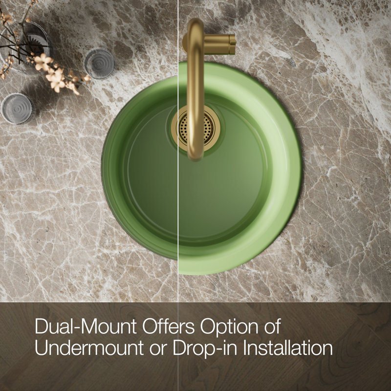 Porto Fino™ Top-Mount/Under-Mount Bar Sink, Fresh Green