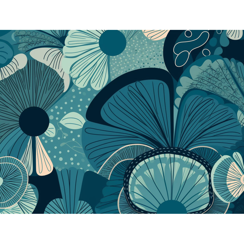 Machine Printed Comforter, Blue Abstract, Twin Comforter