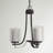3 - Light Steel Dimmable Chandelier