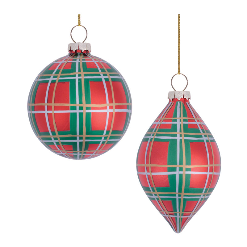 Ornements de Noël en verre (ensemble de 6)