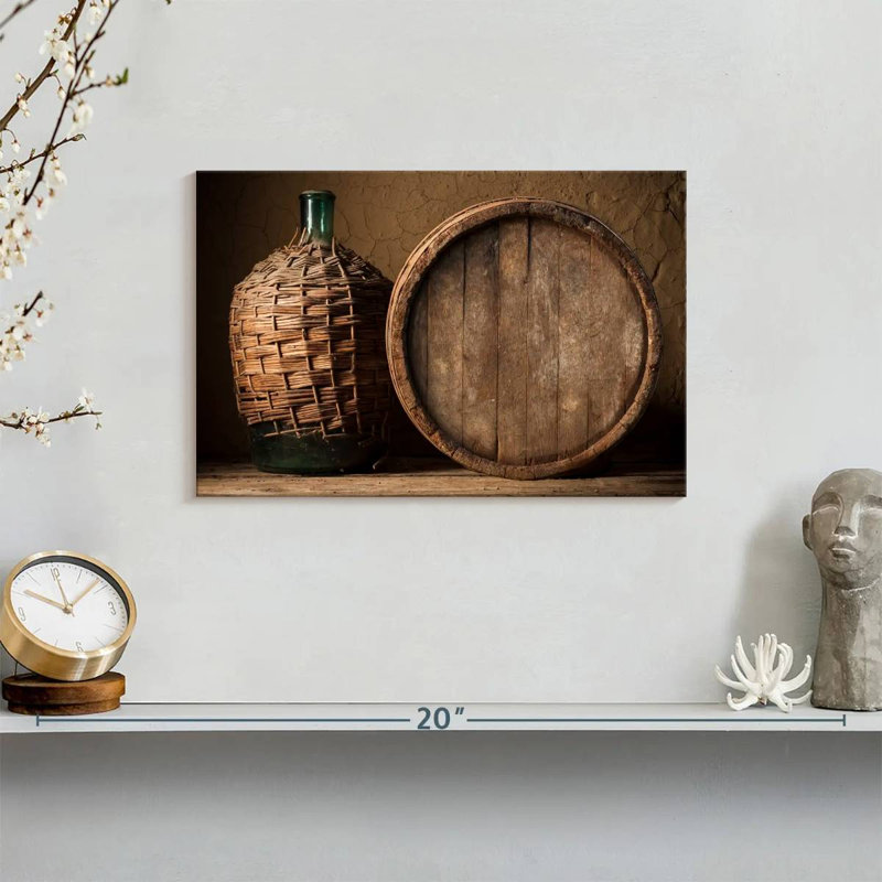 Yarlin Old Wine Barrel, 8" H x 12" W
